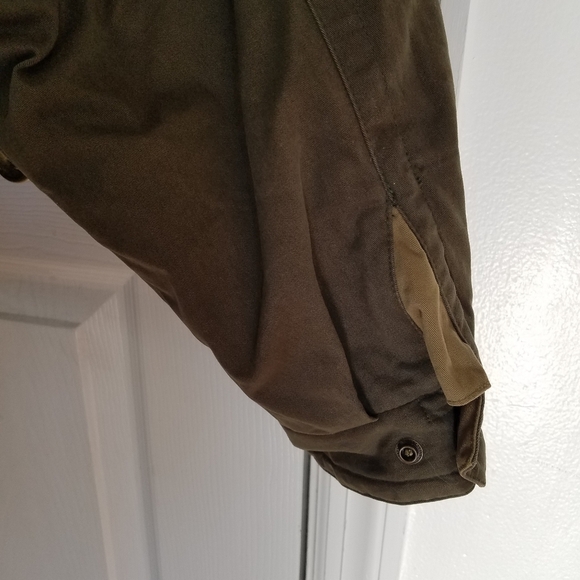 Woolrich Men's Bomber Jacket Thermal Fleece Lined Olive Green Size XL - Picture 10 of 17